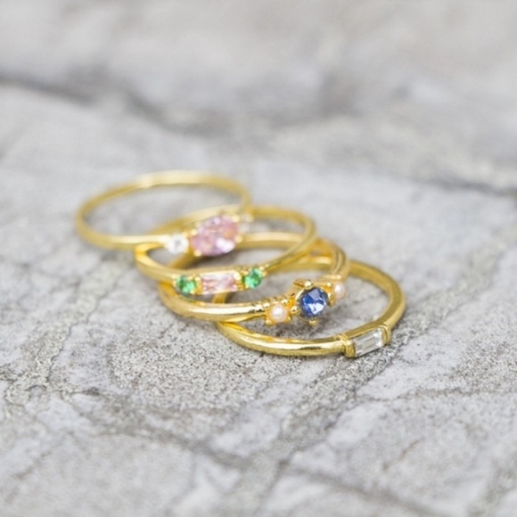 NWT 18k gold four piece Ring Set - Picture 12 of 16